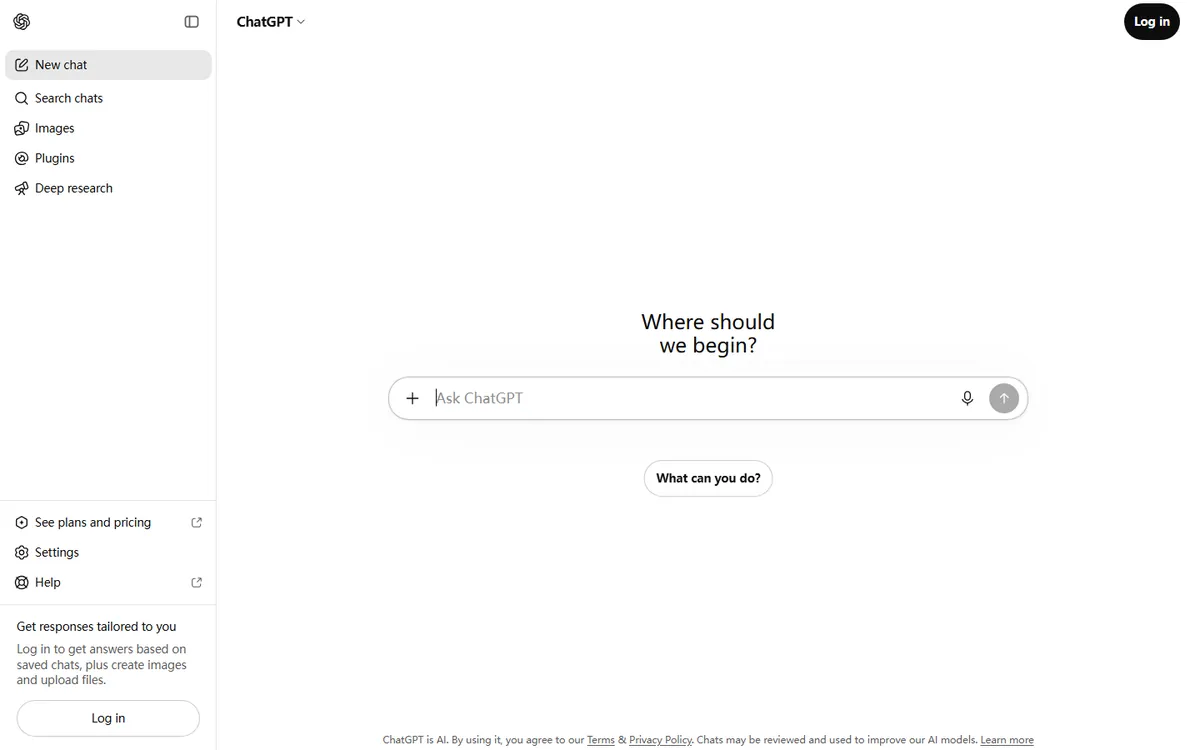 chatgpt interface screenshot