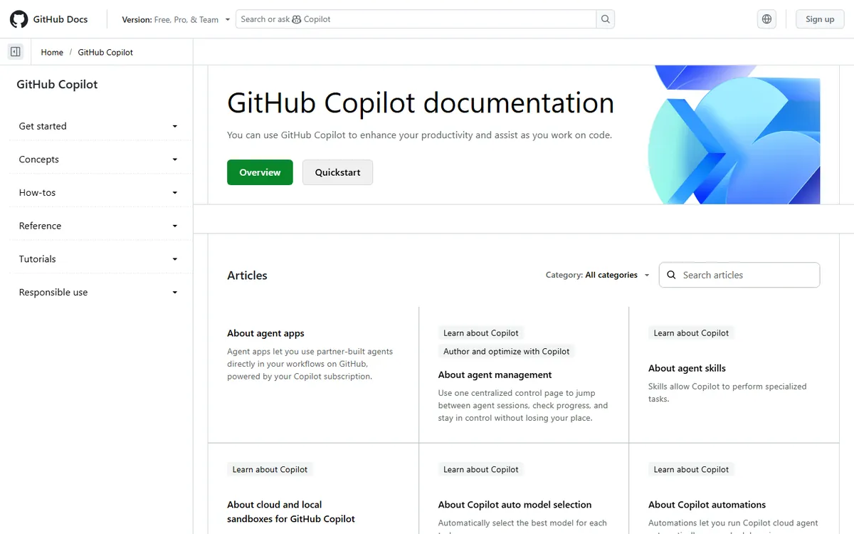 github-copilot interface screenshot